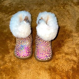 Infant metallic multi colored Ugg’s Boots